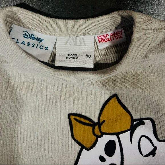 Zara Baby 101 Dalmations Sweatshirt 12-18 mos. - Picture 3 of 3